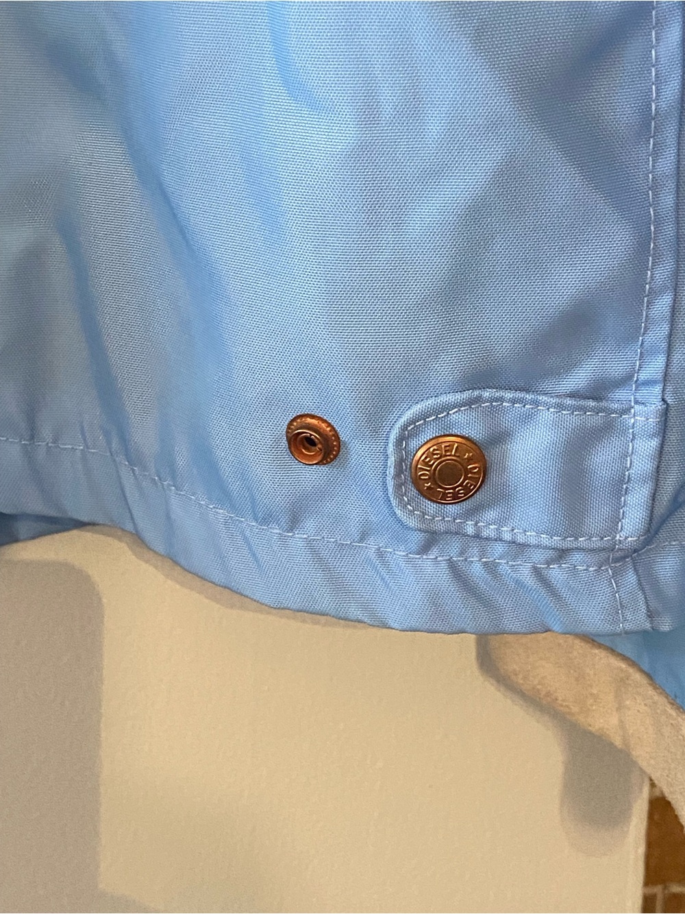 Vintage Diesel Men's Light Blue Bomber racing Jacket L EUC - Picture 7 of 11